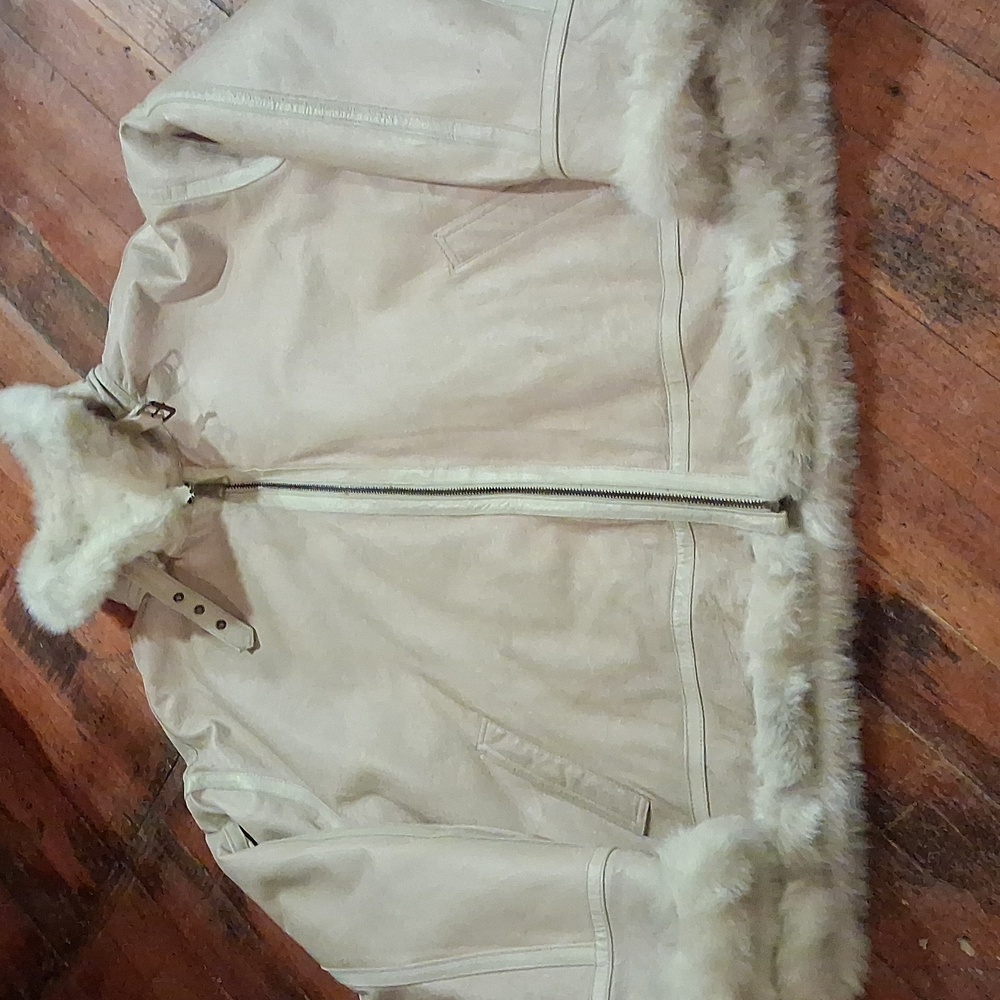 Cream Teddy Jacket Reversable